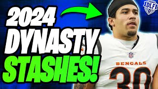 4 MUST STASH Running Backs  Dynasty Fantasy Football 2024 [upl. by Gawlas]