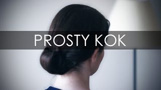 Prosty elegancki kok z włosów do ramion [upl. by Brose]