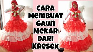 Cara Membuat Gaun dari Kresek  Membuat Baju Karnaval dari Kresek [upl. by Theodore916]