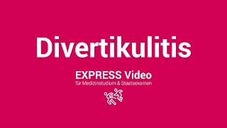 Divertikulitis  EXPRESS Video  MedizinWissenorg [upl. by Graybill475]