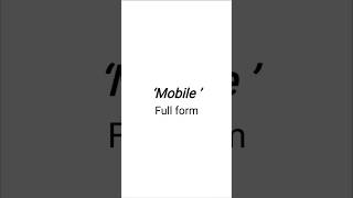 Word Mobile full formincrease your knowledge [upl. by Lizned]