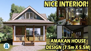 AMAKAN HOUSE DESIGN WITH ATTIC  75m x 55 METERS [upl. by Jessamine]