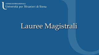 Lauree Magistrali  Aula Magna [upl. by Stieglitz]