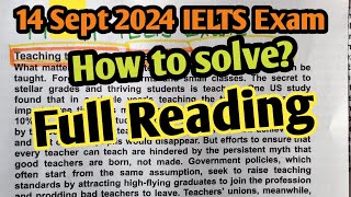 IELTS Reading Tips and Tricks 14sept 2024 ielts exam Reading ans How to get 9 Band ielts reading [upl. by Savell]