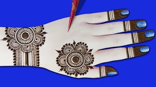 Back hand beautiful mehndi design  simple and easy mehndi design  mehandi ka design  mehndi [upl. by Sheena20]