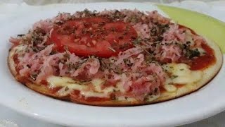 PIZZA DE LIQUIDIFICADOR NA FRIGIDEIRA [upl. by Amilb697]