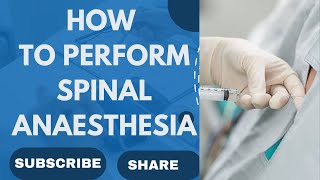 Spinal anaesthesia  How to perform spinal anesthesia [upl. by Leventis]