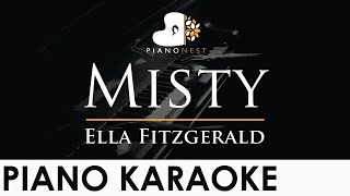 Ella Fitzgerald  Misty  Piano Karaoke Instrumental Cover with Lyrics [upl. by Nyledam]