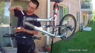 3 BikeRestoration  Mongoose Mountain Bike with Threadless Repair Bottom Bracket [upl. by Emile]