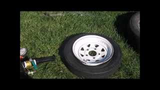 Trailer Tire Replacement by Hand [upl. by Taka]