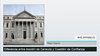 Diferencias entre Moción de Censura y Cuestión de Confianza [upl. by Lugar]