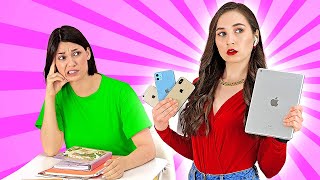 ÉLÈVES RICHES VS NORMAUX  Situations Drôles Entre Copines Riches et Pauvres par 123 GO SCHOOL [upl. by Kacie]