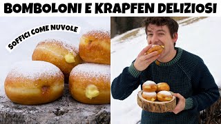 BOMBOLONI ALLA CREMA E KRAPFEN la ricetta di casa mia infallibile e deliziosa  Davide Zambelli [upl. by Hagan316]