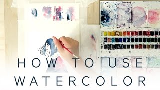 HOW TO USE WATERCOLOR  Introduction Tutorial [upl. by Fisken930]