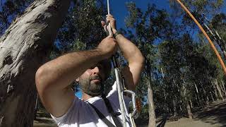 Rope walking with Petzl pantin croll and hand ascender [upl. by Weisburgh]