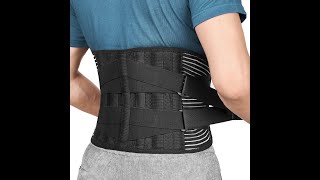 Freetoo Highly supportive Back Brace for Lower Back Pain Relief from Sciatica Herniated Disc [upl. by Seabrooke257]