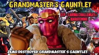 Baron Zemo Destroyed Grandmasters Gauntlet carinachallenge  CCP  Carina Challenge House of Zemo [upl. by Yrral]