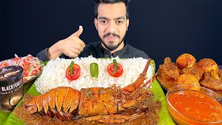 GIANT KING LOBSTER 🦞 ASMR MUKBANG LOBSTER SEAFOOD EATING SHOW  SPICY MUTTON EGG CURRY ASMR EATING [upl. by Tenay]