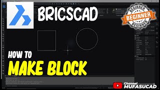 How To Make Block In BricsCAD [upl. by Els773]