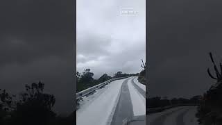 Cae nieve en carreteras de Caldas tras fuerte oleada de calor por el fenómeno de El Niño [upl. by Eanahs53]