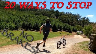 20 different ways to stop a brakeless BMX [upl. by Hurlee]