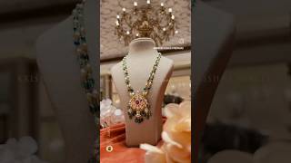 22k Gold Pearl Emerald Necklace  Krishna Pearls [upl. by Ydde42]