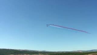 Patrouille de France à Verrières Montlaur Aveyron  26 août 2016 [upl. by Haridan]