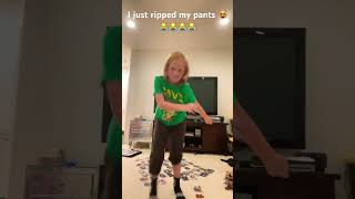 I ripped my pants on accident on camera [upl. by Zannini]