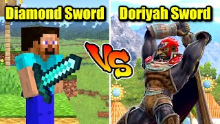 Who is Stronger Than Minecraft Steves Diamond Sword in Smash Bros Ultimate [upl. by Breech]