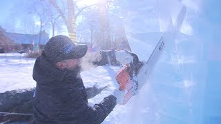 Sculpteur sur glace de père en fils [upl. by Heisel]