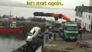 Lorry loader falls in to the harbourwmv [upl. by Zednanref]