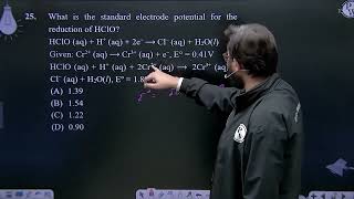 What is the standard electrode potential for the reduction of HClO HClO aq  H aq  2eampnda [upl. by Gustin365]