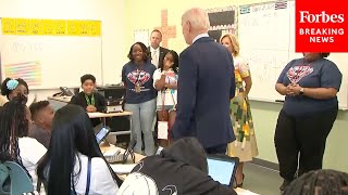 JUST IN President Biden First Lady Dr Jill Biden Meet With Students At Washington DC School [upl. by Sorilda282]