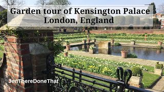 Garden tour of Kensington Palace in London England  Travel UK [upl. by Halyak]