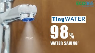 TinyWater will save upto 98 water on taps Product by Eco365 mist nozzle aerator [upl. by Aynotahs]