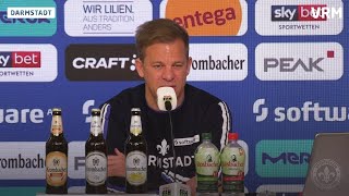 SV Darmstadt 98 Trainer Markus Anfang kassiert Gelbe Karte [upl. by Sirapal]