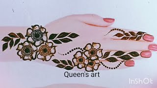 Aerobic floral mehndi designs for hands  New bold rose flower mehndi design  Mehndi ka design [upl. by Magocsi746]