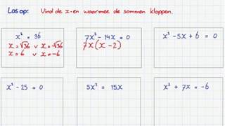 Oplossen vergelijkingen 2term en 3term [upl. by Ellsworth]