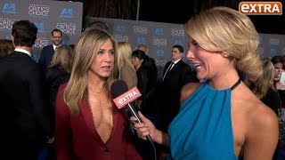 Jen Aniston on Her ‘Hot Date Hotting to Some Other Hottie’ at the Critics’ Choice Awards [upl. by Eedya167]