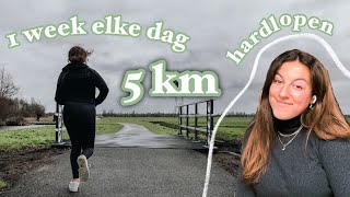 1 week lang elke dag 5 km hardlopen als totale beginner dit gebeurde er [upl. by Lizabeth104]