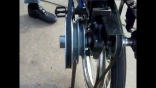 homemade 3 Speed Pulley Transmission on a Motorized bike Metro Detroit 1000230MOV [upl. by Kulsrud]