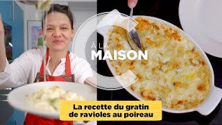 Recette du gratin de ravioles au poireau [upl. by Camarata676]