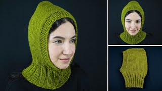 Knitted Balaclava hood in a couple of hours  even a beginner can handle it [upl. by Forsyth47]