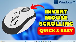 How to Reverse Mouse Scrolling Direction In Windows 11 EASY [upl. by Nevins8]