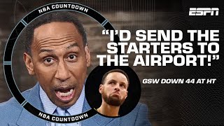 Stephen A reacts to Celtics record halftime lead over GSW EPIC BUTT WHOOPING  NBA Countdown [upl. by Aikat]