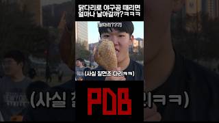 닭다리로 야구공을 때리면 얼마나 날아갈까  정신 나간 배트 콘테스트 추억의 PDB shorts [upl. by Rosie]