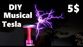 Tesla Coil Black White Blue UV [upl. by Langan]