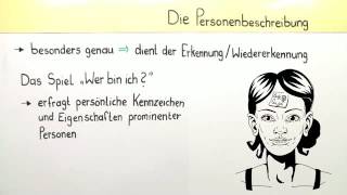 Personenbeschreibung verfassen  Deutsch  Texte schreiben [upl. by Reivaz568]