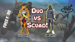 FREE FIRE 360° VR JUGANDO DUO VS ESCUADRA FREE FIRE 360° 2021 [upl. by Feingold]