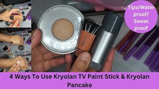 How To Use Kryolan Tv Paint Stick amp Pancake Like A Pro Must Watch Lots Of Tips [upl. by Cailean]